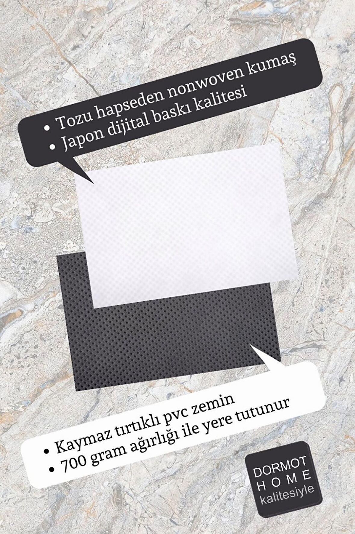 Dormot Home Modern Baskı Bisikletli Stres Getirmek Yasak Kapı Önü Paspası 70x45cm
