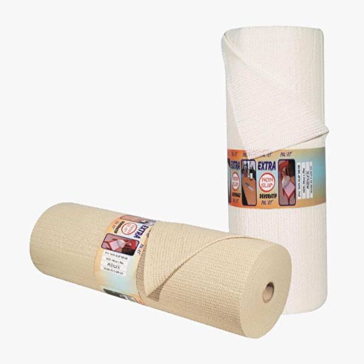 halı kaydırmaz örtü 60cmX30mt. kaymaz raflık örtü krem