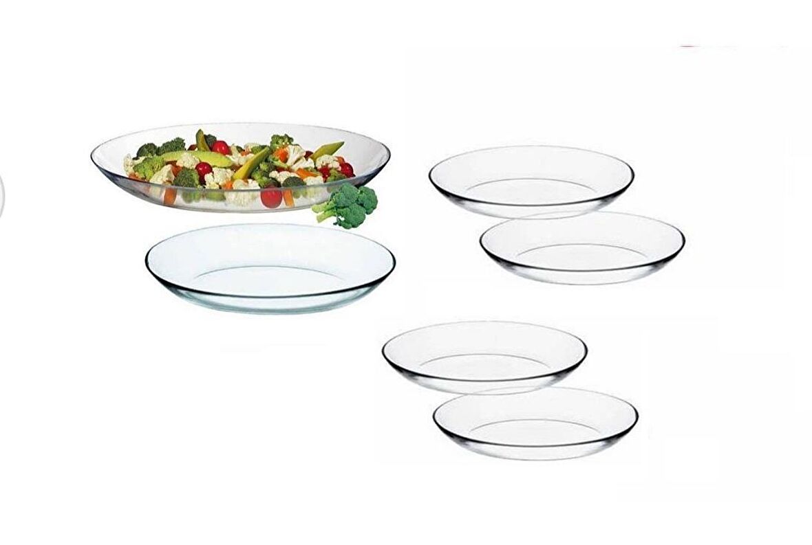 Paşabahçe invitation oval servis kayık tabak seti 6 lı set