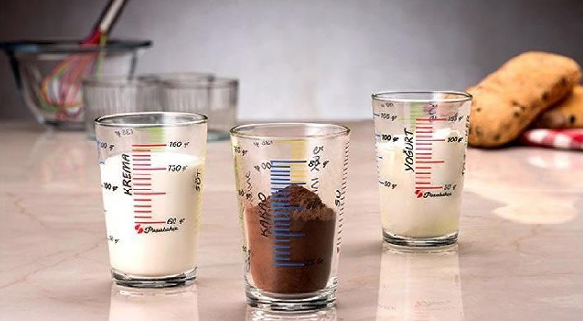 Paşabahçe arda türkmen 3 lü ölçü bardağı seti