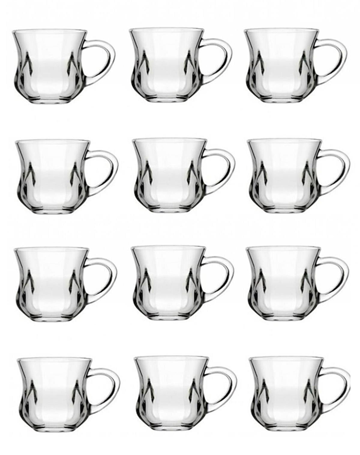 Paşabahçe dem kulplu çay bardak -12 li çay bardağı 