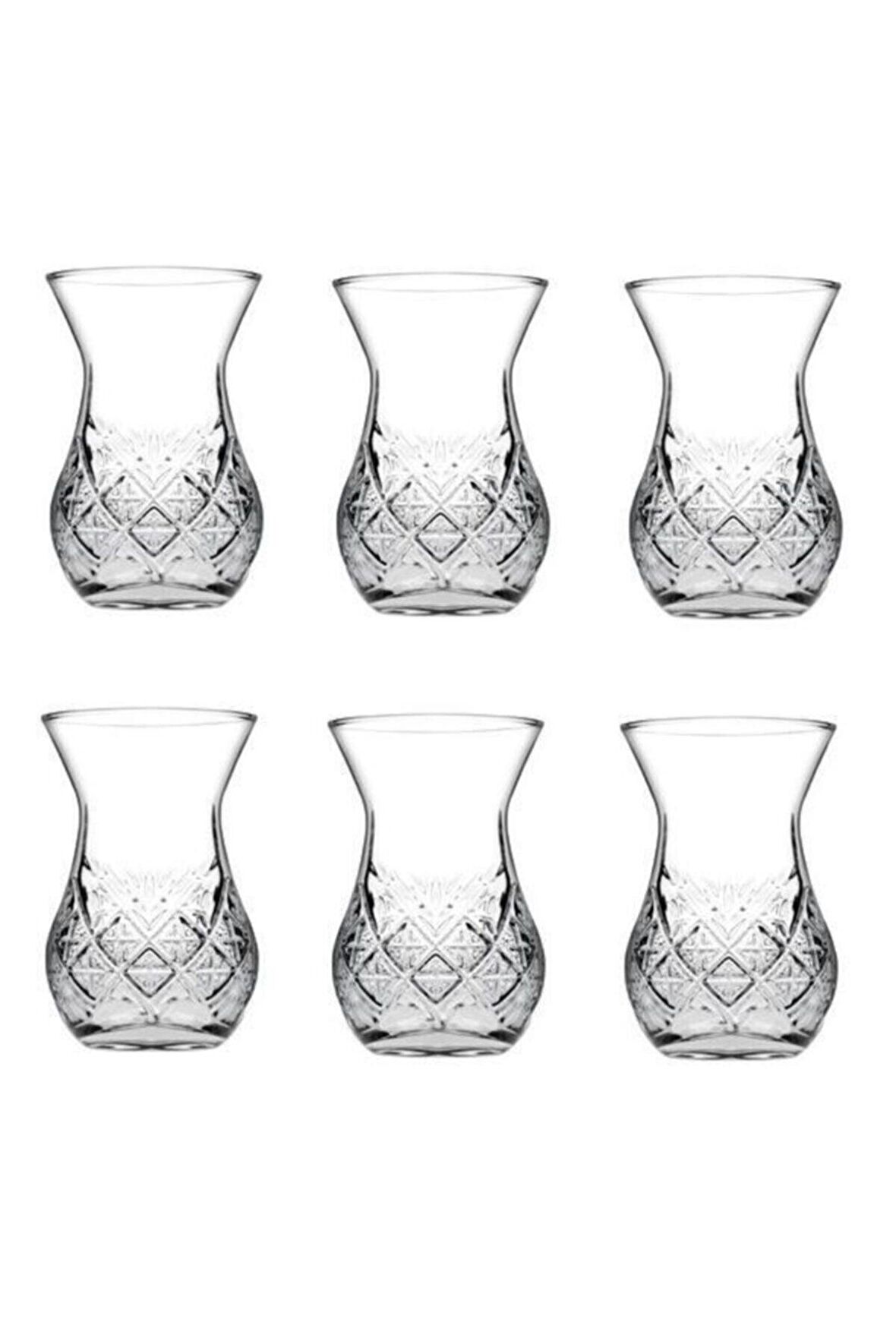 Paşabahçe timeless kesme kristal çay bardağı - 6 lı çay bardak 42881