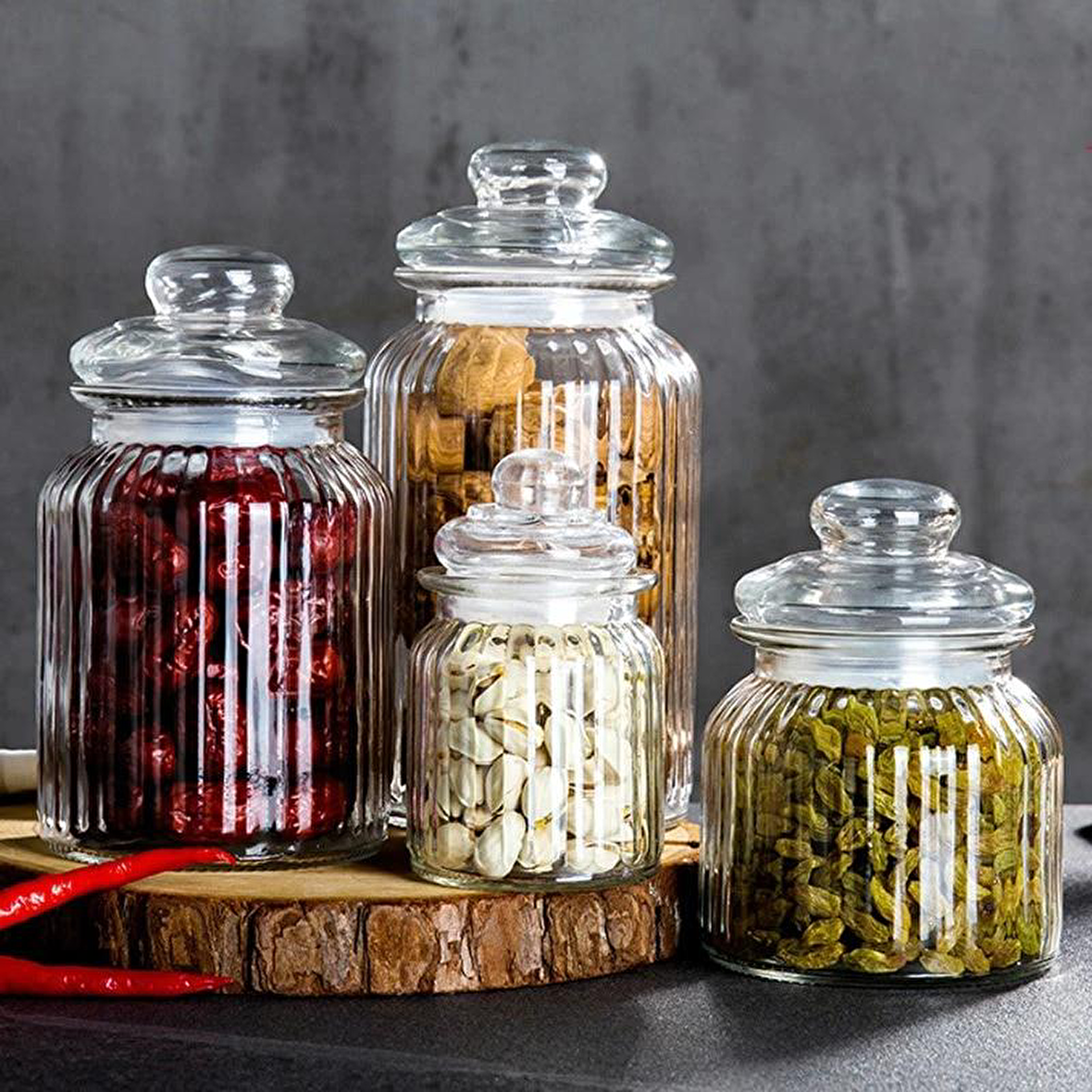 Emr Züccaciye Vakumlu 1500 ml - 900 ml Cam Kavanoz Seti