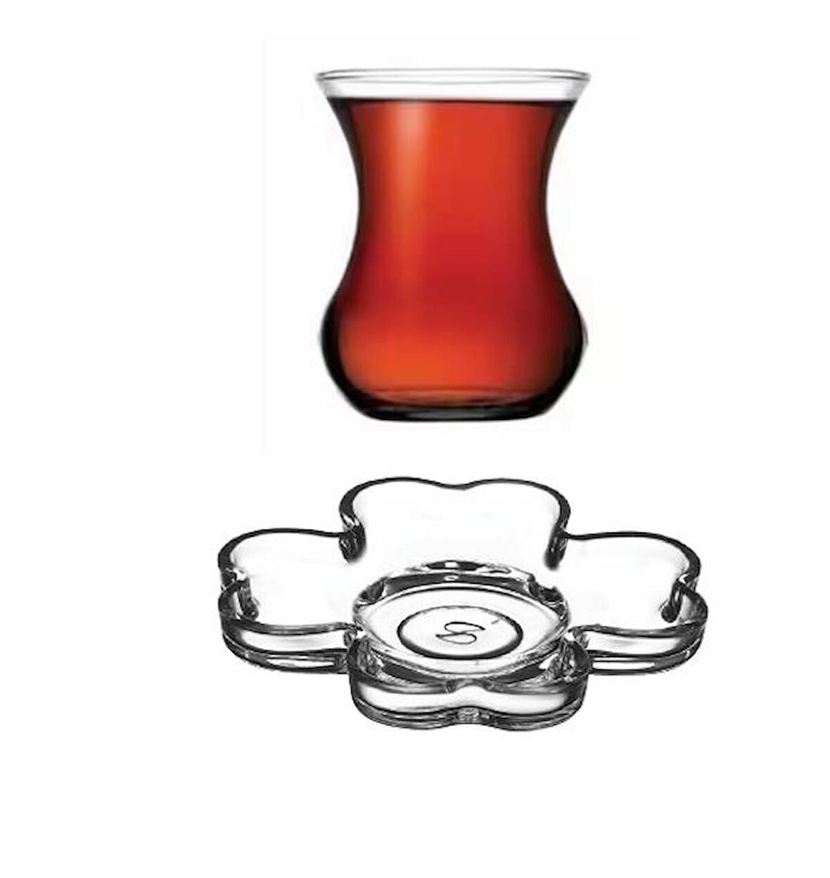 Paşabahçe yonca çay takımı seti  12 parça çay seti takımı