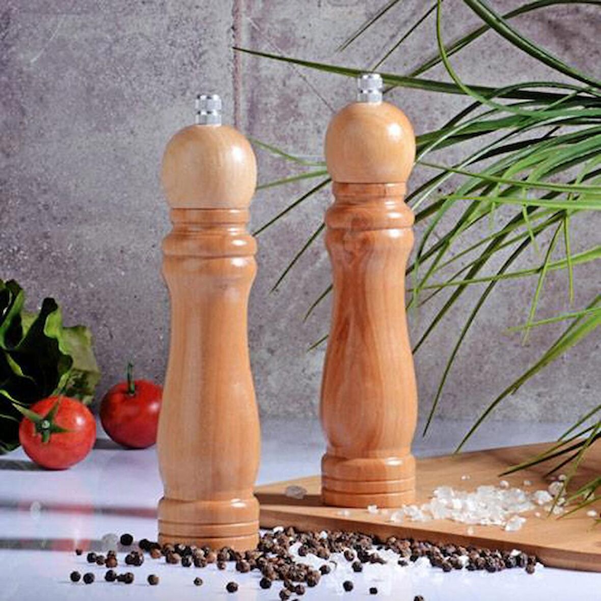 Ahşap öğütücü - tuz karabiber öğütücüsü orta 21 cm(tekli)