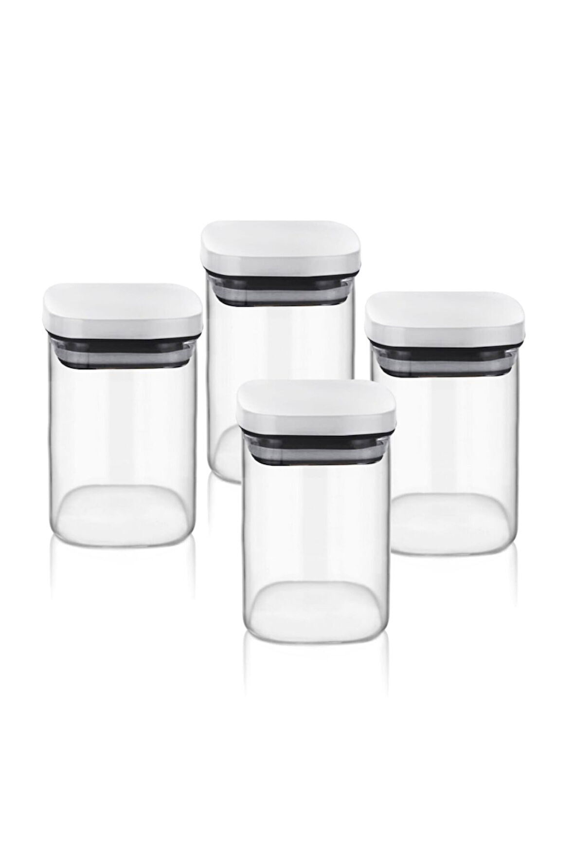 Thn cam kavanoz - cam erzak saklama kavanoz 4 lü set 300 ml.borosilikat cam