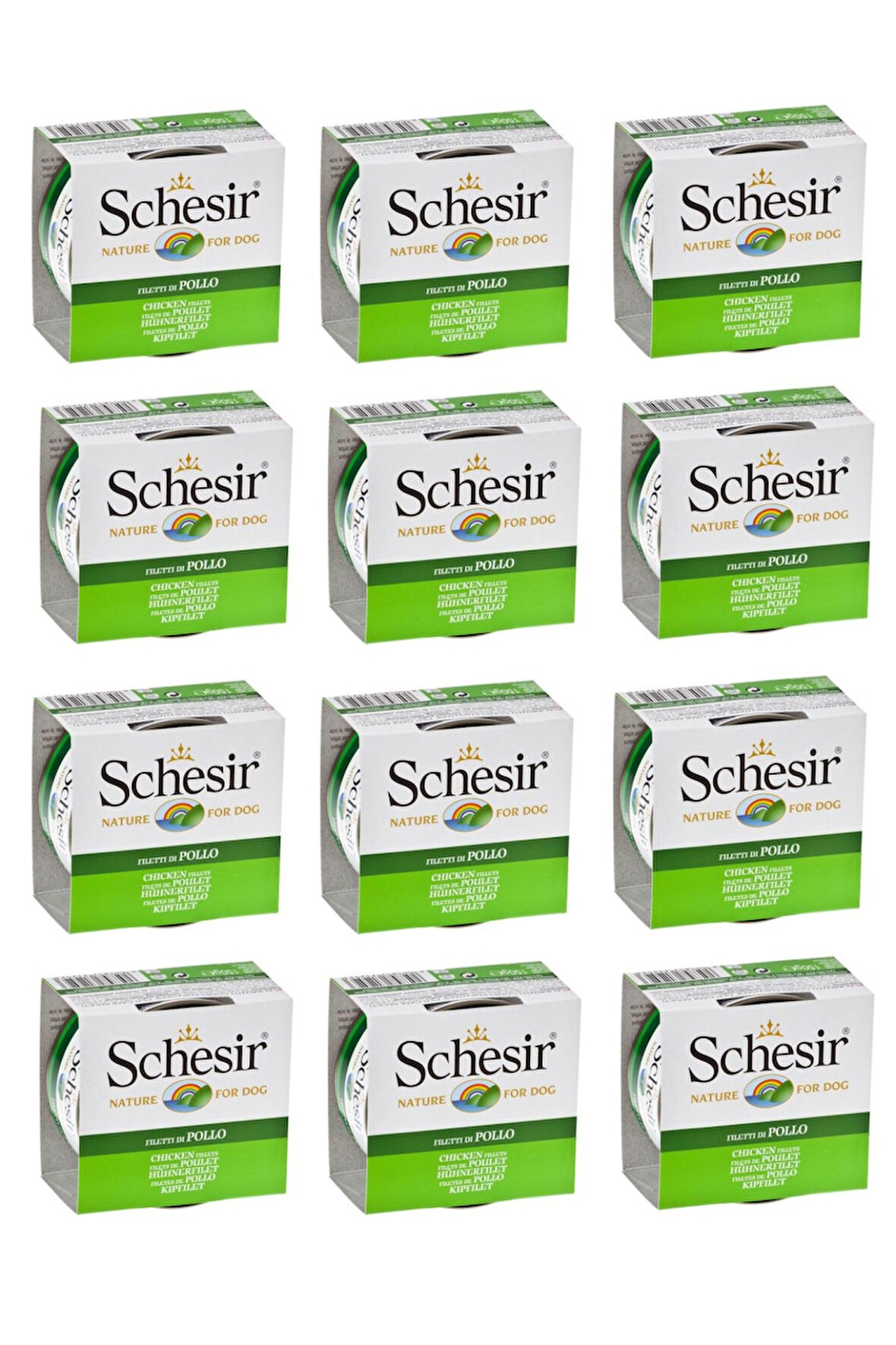 Schesir Tavuk Fileto Köpek Konservesi 150 Gr. X 12 Adet