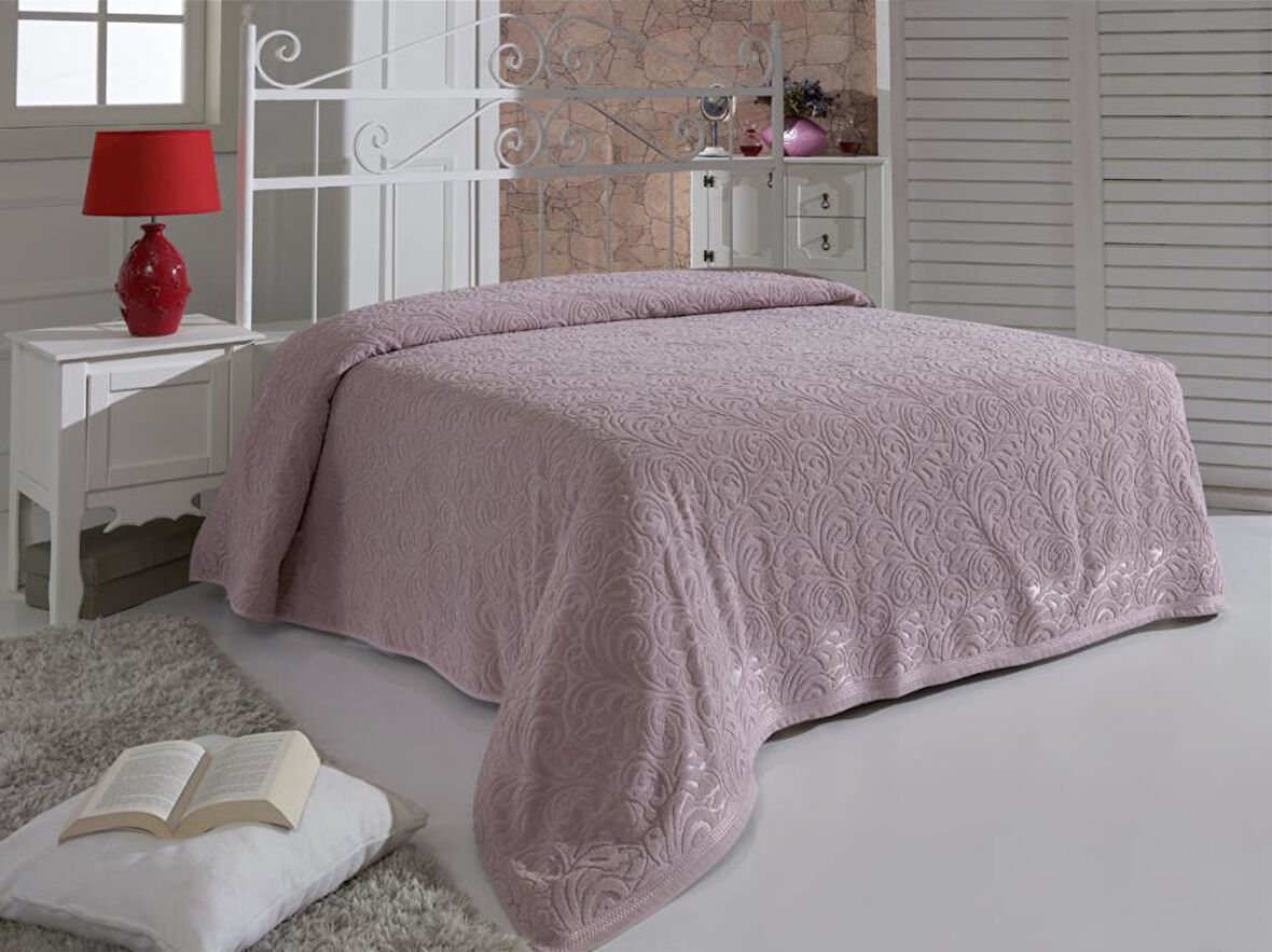 Romantik Gül Kurusu Havlu Pike Esra 160x220