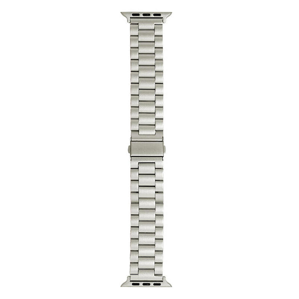 Gpack Apple Watch 4 5 44mm Kordon Mat Titanyum Görünümlü Metal KRD93
