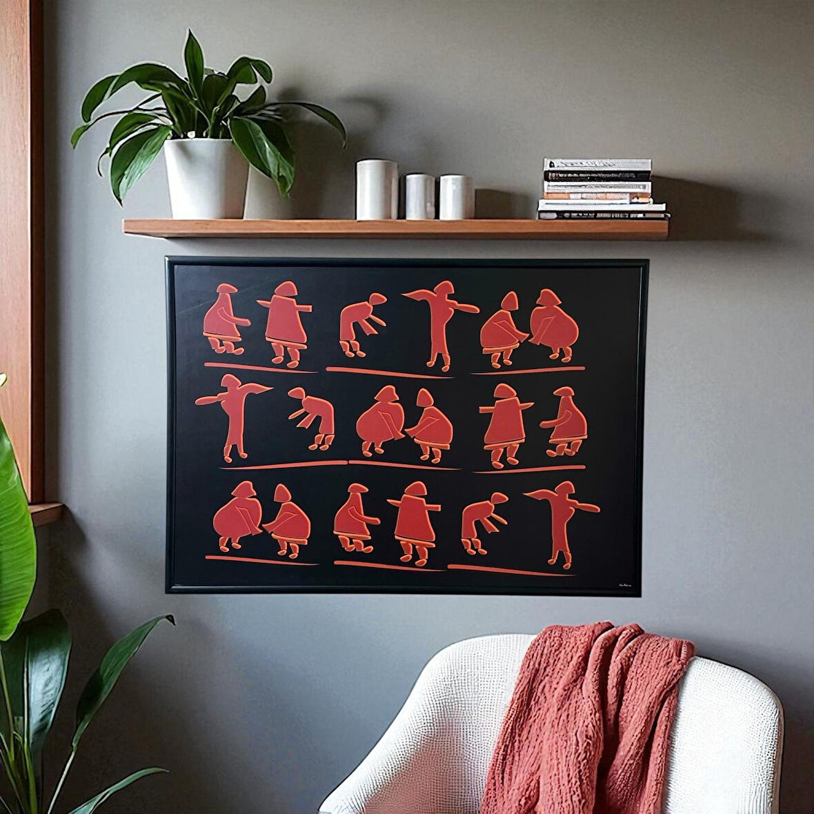 Dekoratif Soyut Tablo 70 x 100 cm CAN003 - Ev - Otel - Ofis - Hastahane - Kafe - Restourant Dekorasyonu