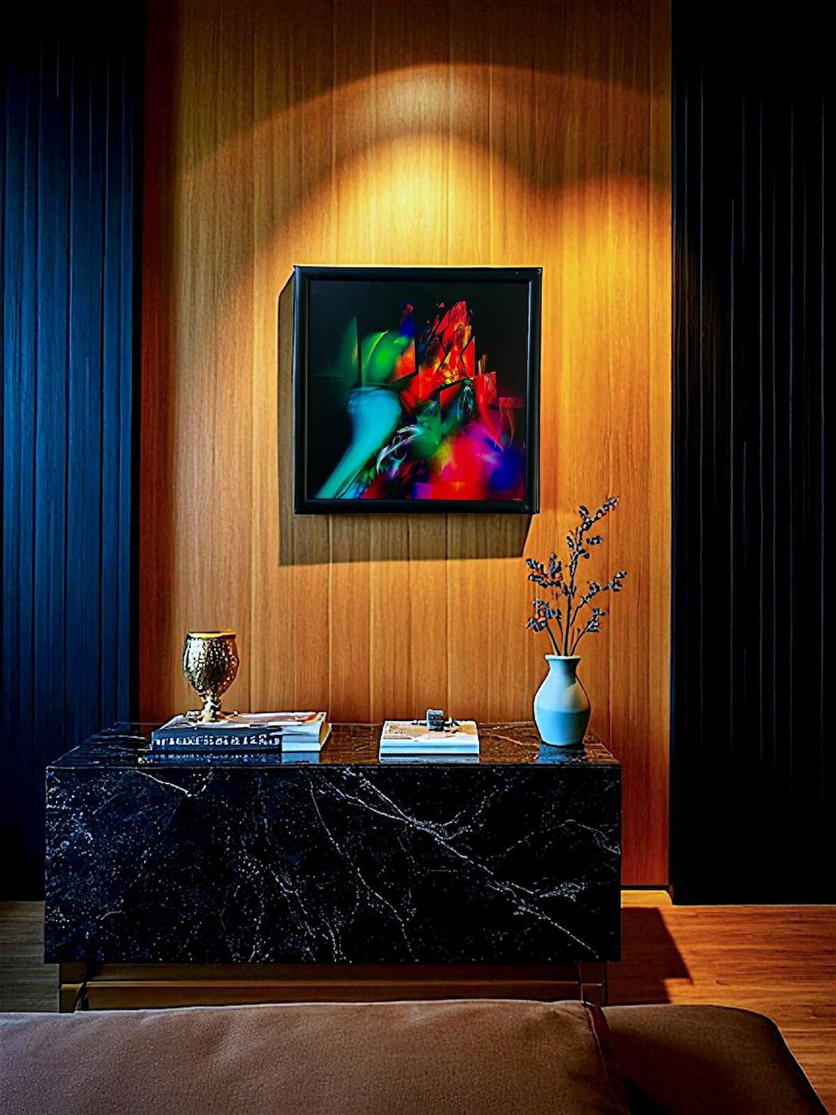 Dekoratif Soyut Tablo 40 x 40 cm CAN203 - Ev - Otel - Ofis - Hastahane - Kafe - Restoran Dekorasyonu