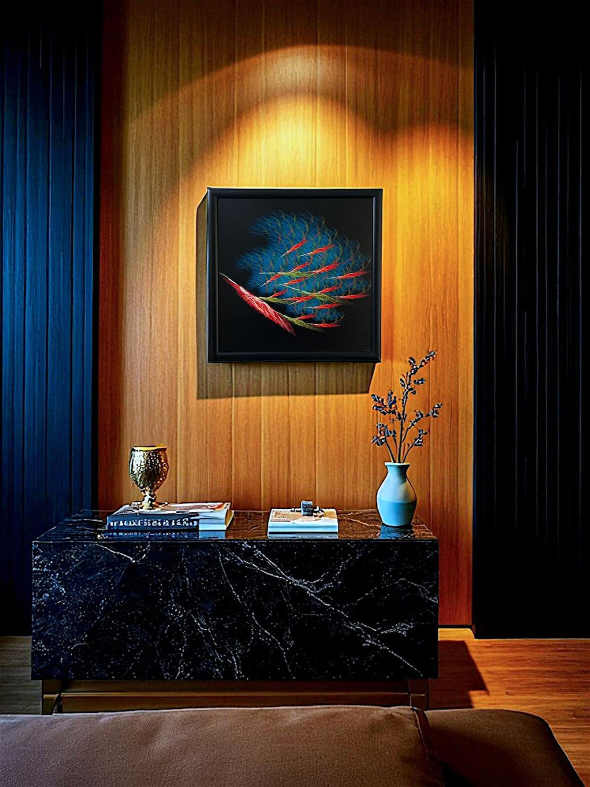 Dekoratif Soyut Tablo 40 x 40 cm CAN204 - Ev - Otel - Ofis - Hastahane - Kafe - Restoran Dekorasyonu