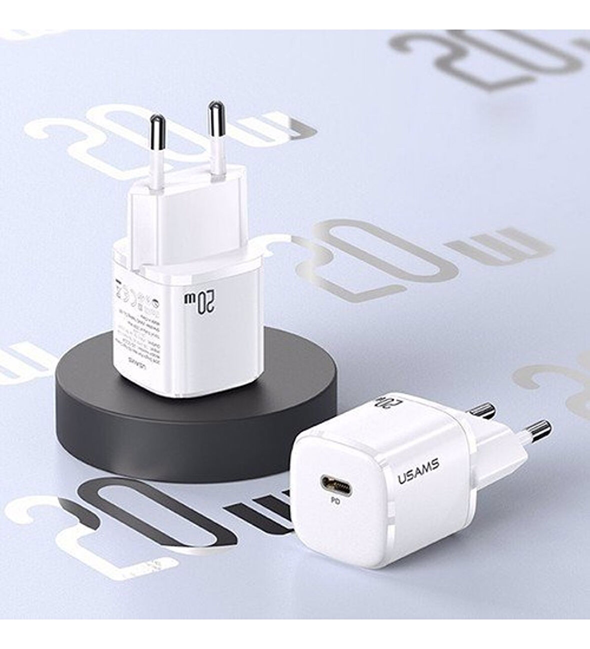 Usams T36 20W Mini Pd Hızlı Şarj Aleti 20W Usb-C Güç Adaptörü