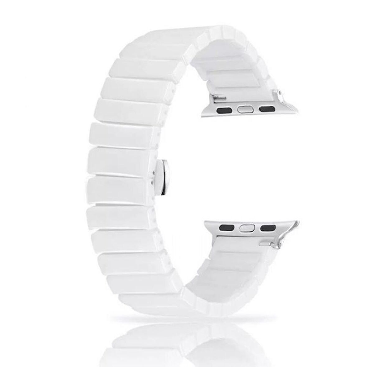 Gpack Apple Watch 9 41mm Kordon Parlak Seramik Kaplama Yatay Görünüm Yandan Çıtçıt ZR