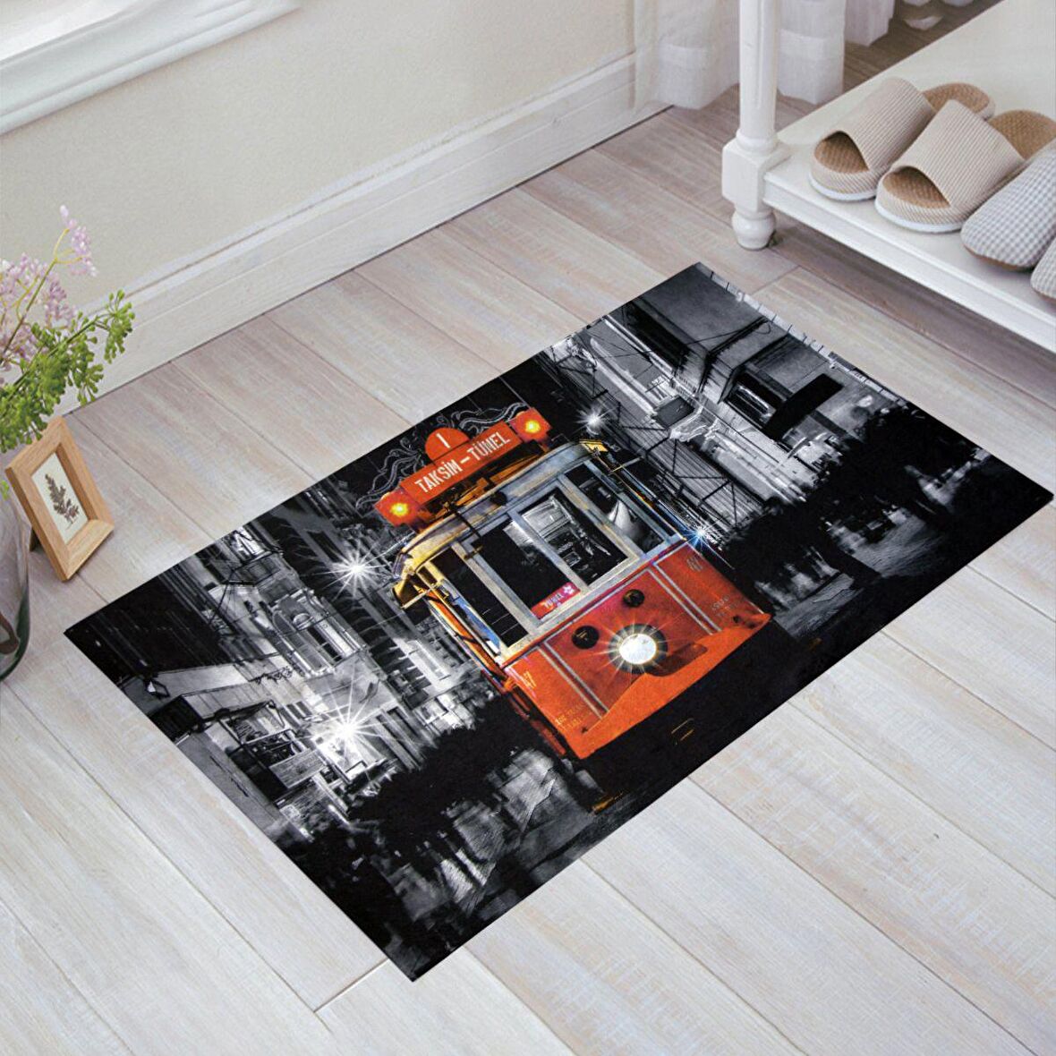 Taksim Tramway Baskılı Kauçuk Kapı Önü Paspası