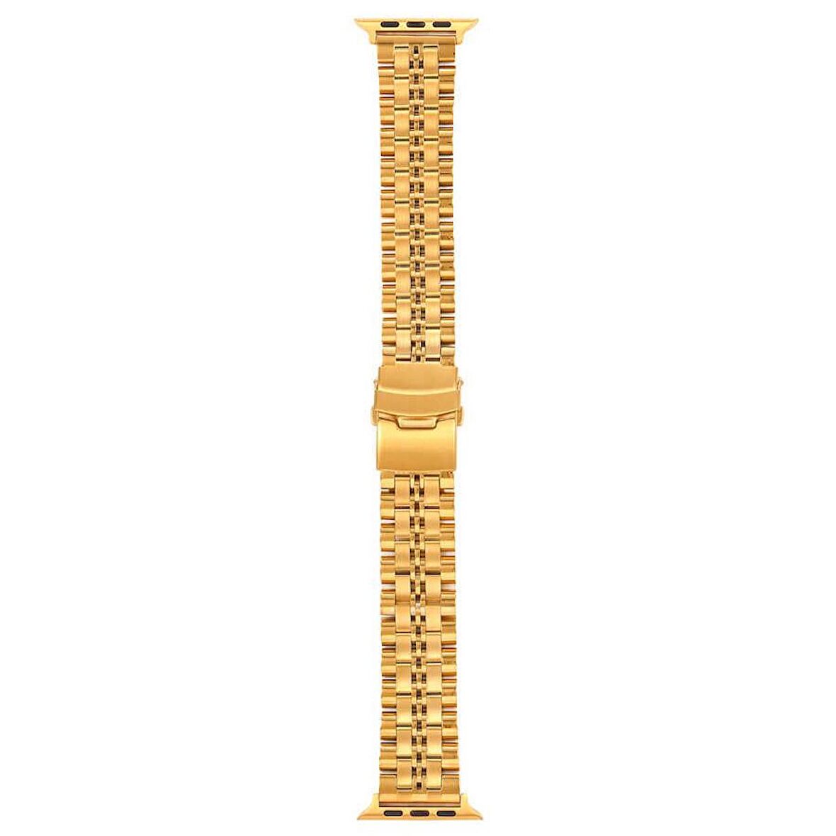 Gpack Apple Watch 9 45mm Kordon Mat Parlak Şerit Bakla Desenli Krd54