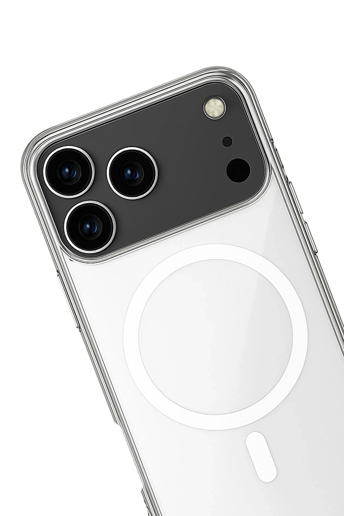 Apple iPhone 17 Pro Max Kılıf Wireless Şarj Destekli Şeffaf Azn-Magneticsafe