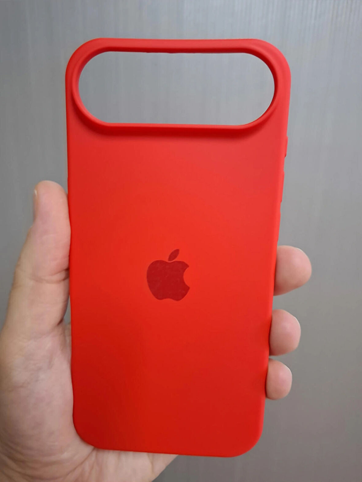 iPhone AIR Uyumlu Silikon İçi Kadife Logolu Lansman Kılıf