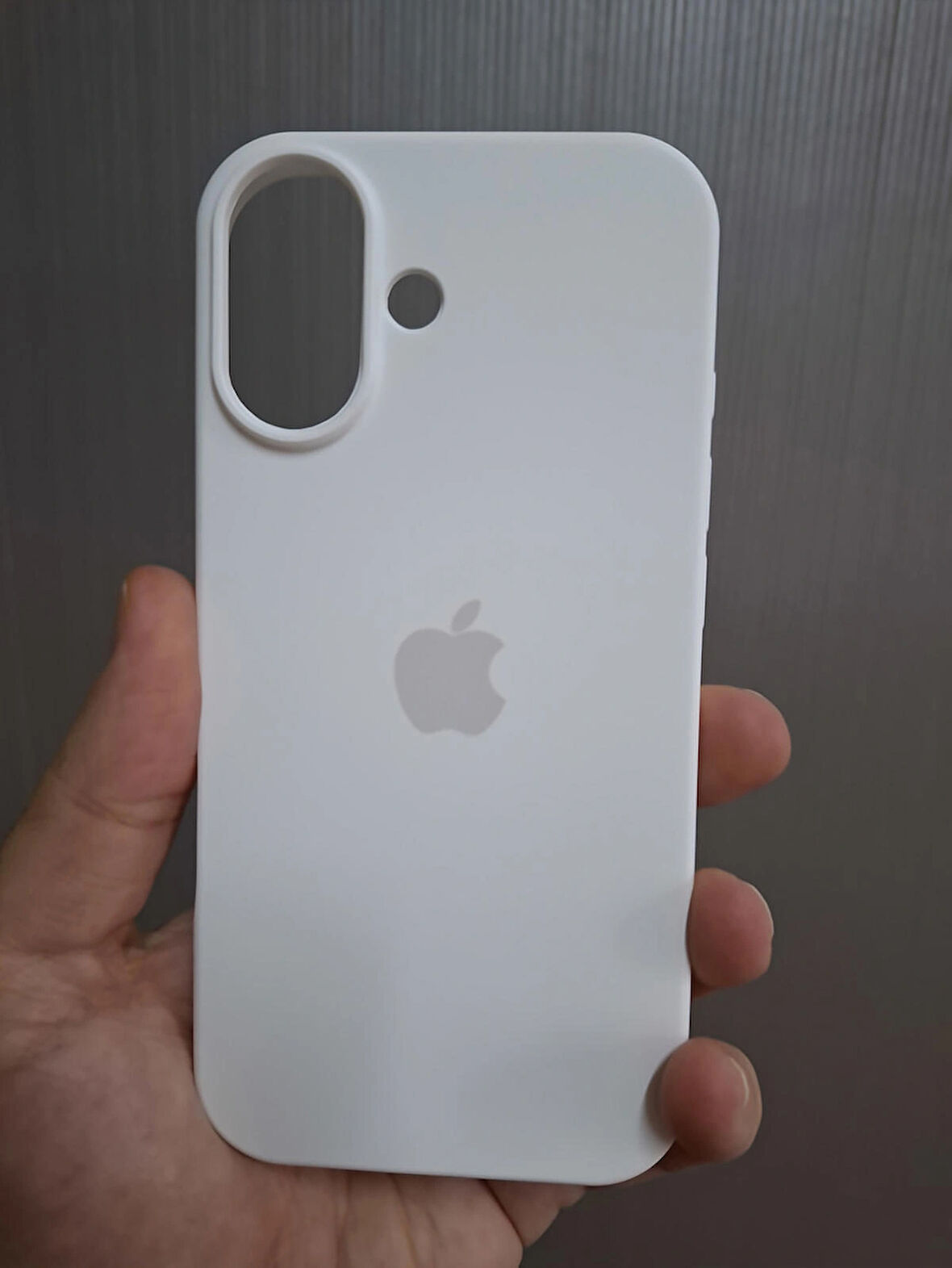 iPhone 17 Uyumlu Silikon İçi Kadife Logolu Lansman Kılıf