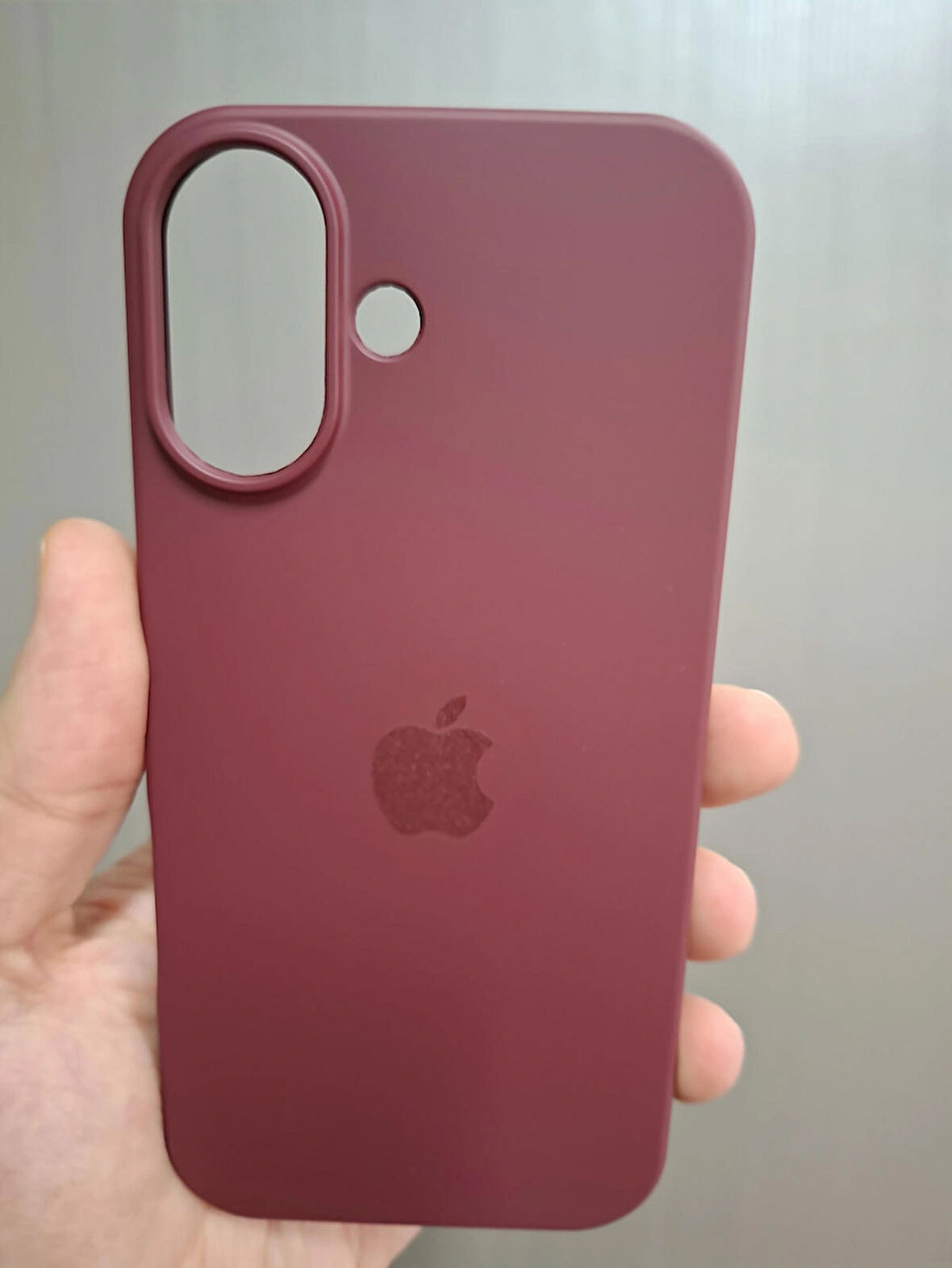 iPhone 17 Uyumlu Silikon İçi Kadife Logolu Lansman Kılıf