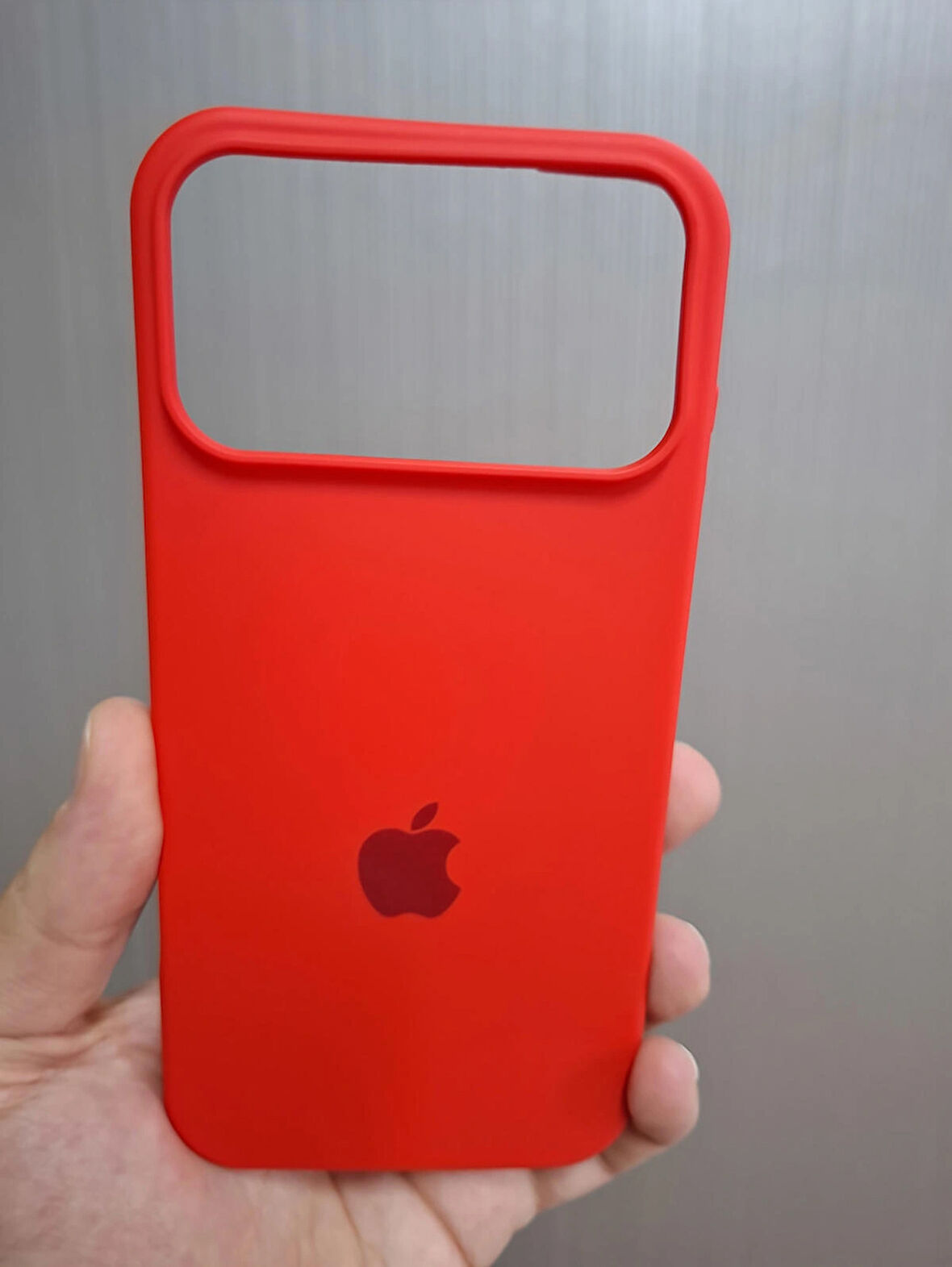 iPhone 17 PRO MAX Uyumlu Silikon İçi Kadife Logolu Lansman Kılıf