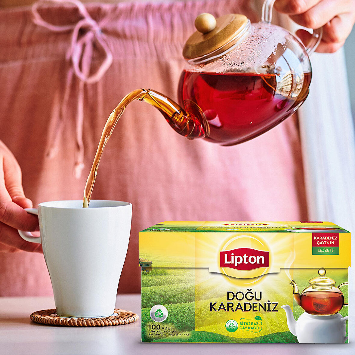 Lipton Doğu Karadeniz Demlik Poşet Çay 100'lü