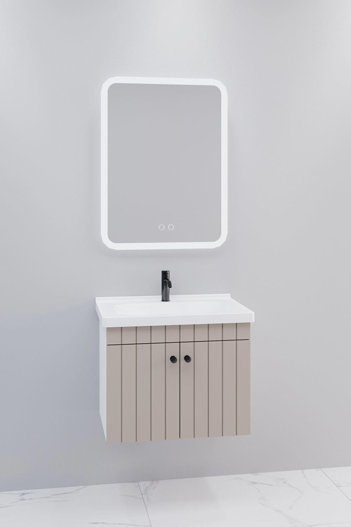 Avien 65 Cm Banyo Dolabı Cmr Led Aynalı - Boy Dolap Hariç