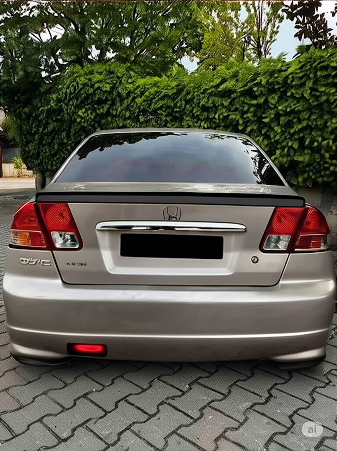 honda Civic VTEC 2 (2001-2005) Bagaj Üstü Spoiler - Parlak Siyah - ABS Plastik