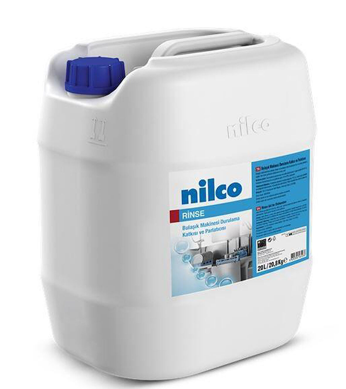 Nilco RINSE 20 L/20,2 KG ORTA VE SERT SULARDA ETKİLİ BULAŞIK MAKİNESİ DURULAMA ÜRÜNÜ