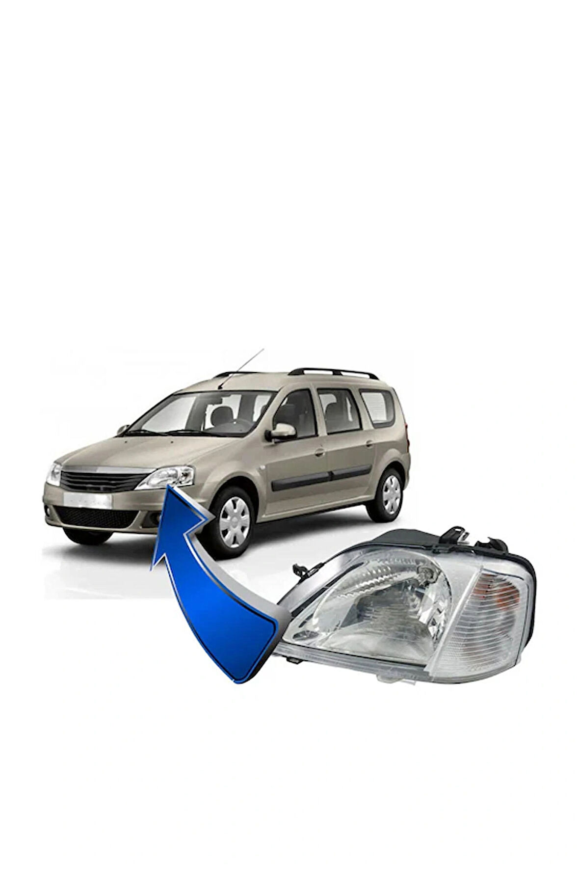 Dacia Logan Sol Ön Far 2008--2013