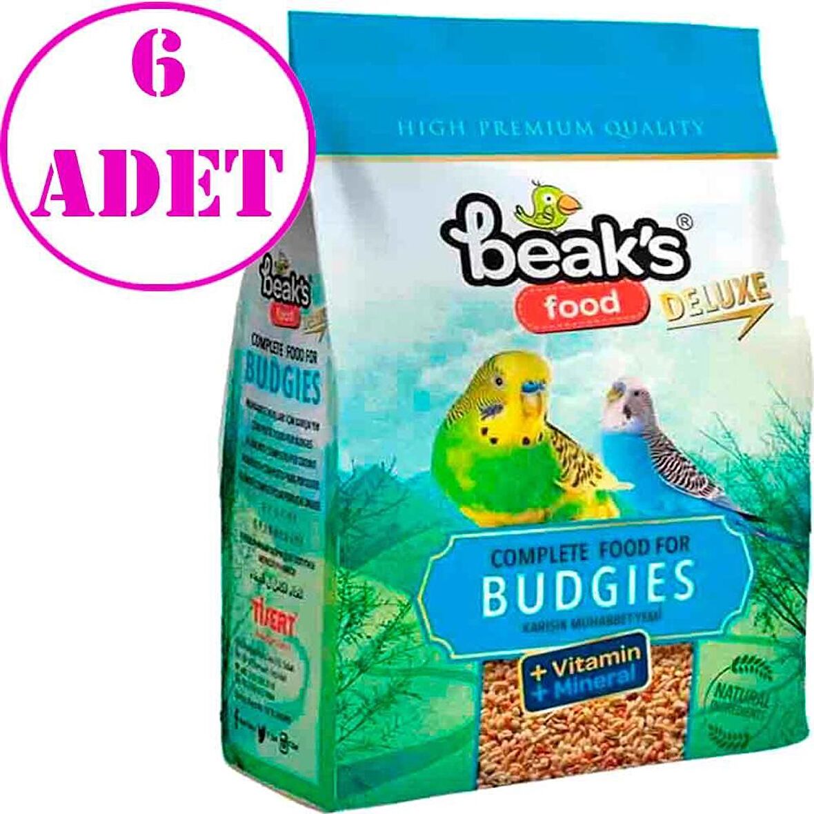 Beaks Karışık Muhabbet Kuş Yemi 800+200 Gr 6 AD