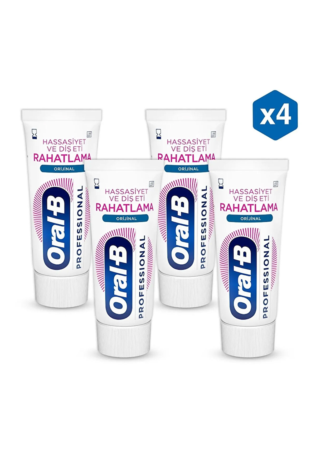 Professional Hassasiyet Ve Diş Eti Rahatlama Orijinal Diş Macunu 50 Ml 4'lü Paket