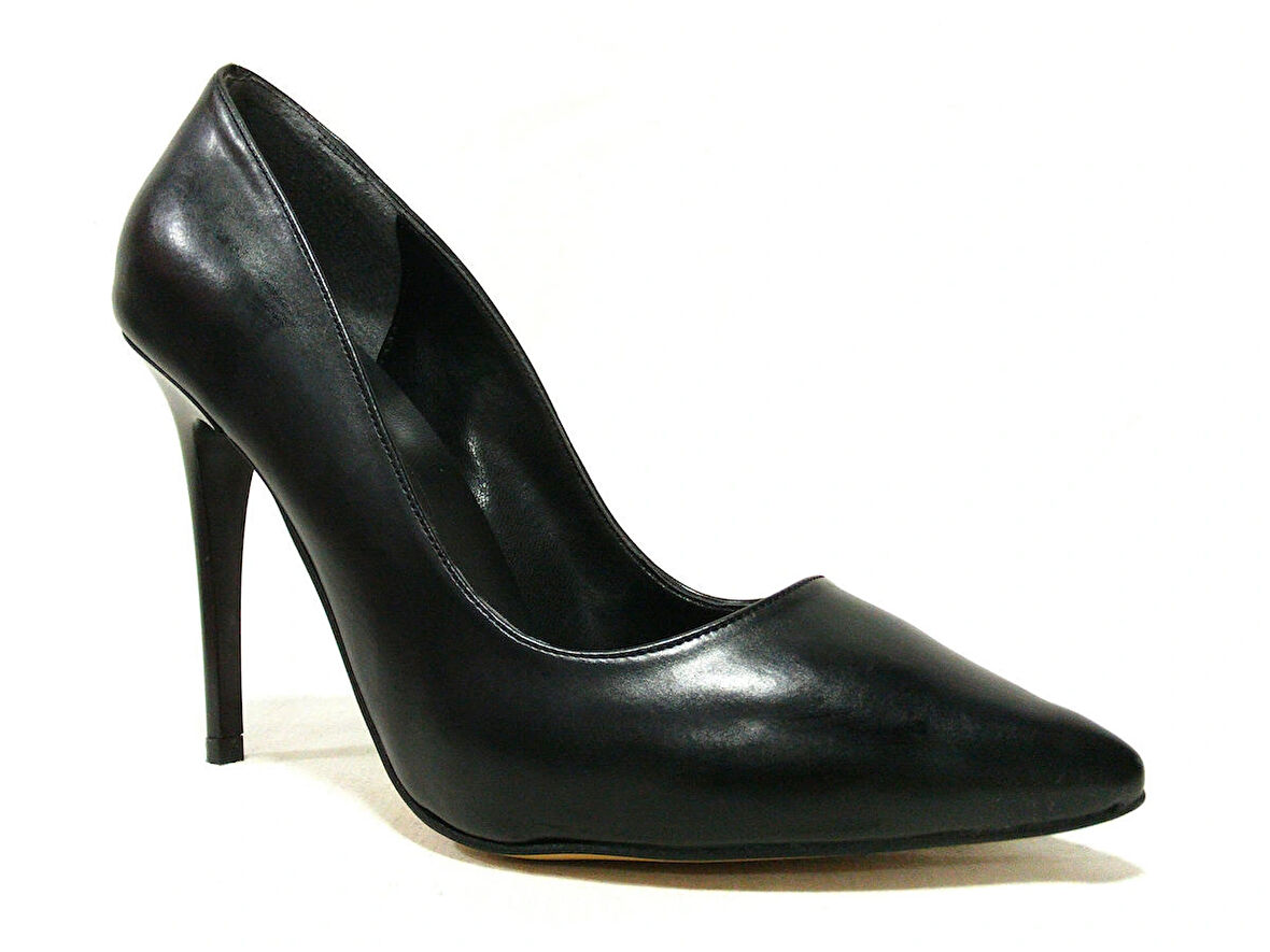 Baret Siyah Anatomik Stiletto Topuklu Ayakkabı
