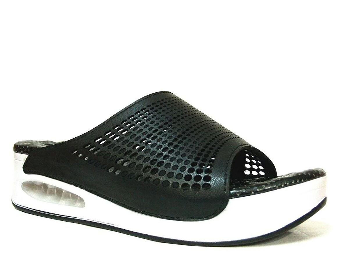 Muya Siyah Air Havalı Taban Anatomik Comfort Terlik