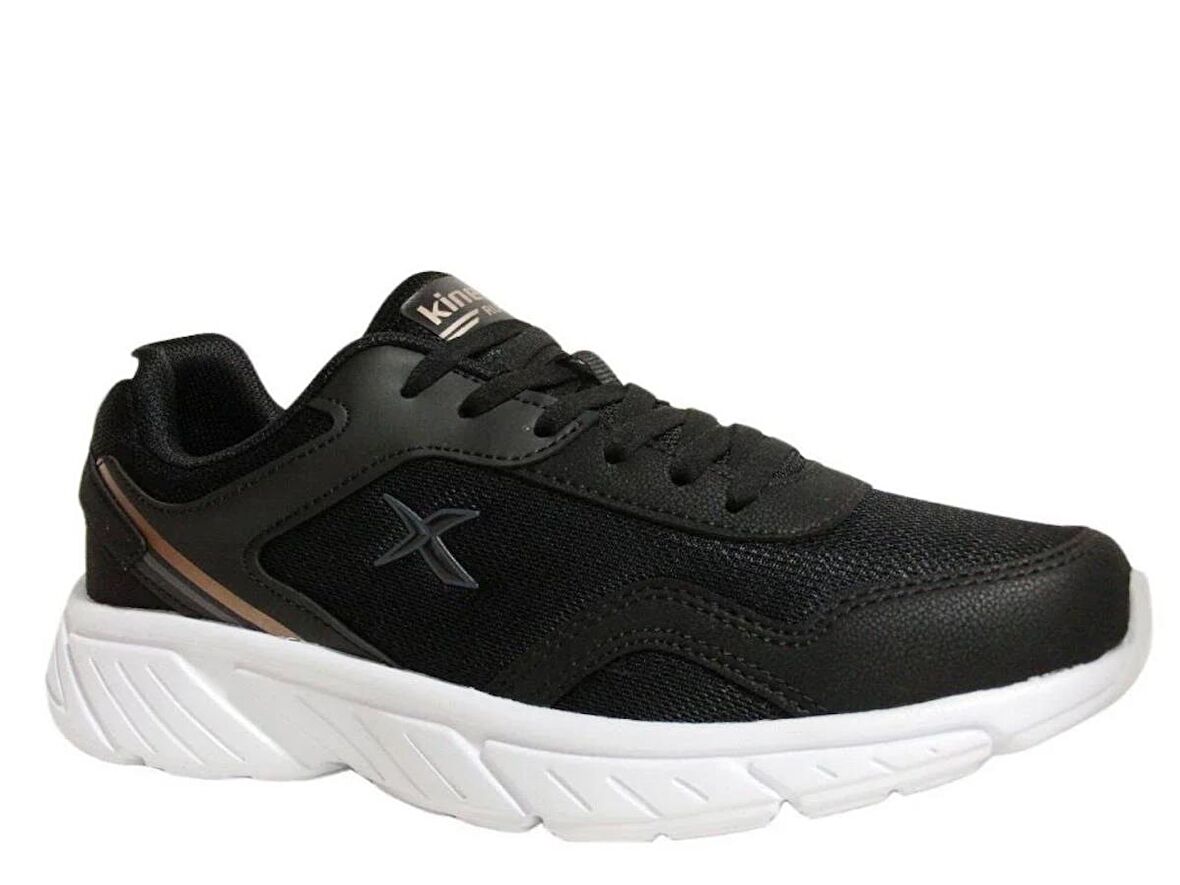 Kinetix Siyah Altın Sneakers Bağcıklı Spor Ayakkabı