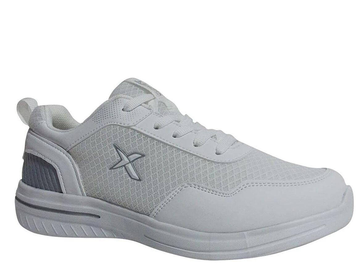 Kinetix Beyaz Gümüş Sneakers Bağcıklı Spor Ayakkabı