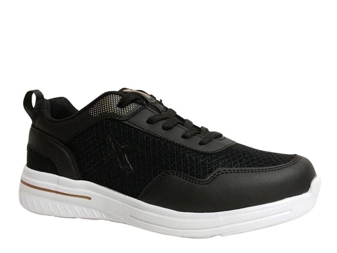 Kinetix Siyah Altın Sneakers Bağcıklı Spor Ayakkabı