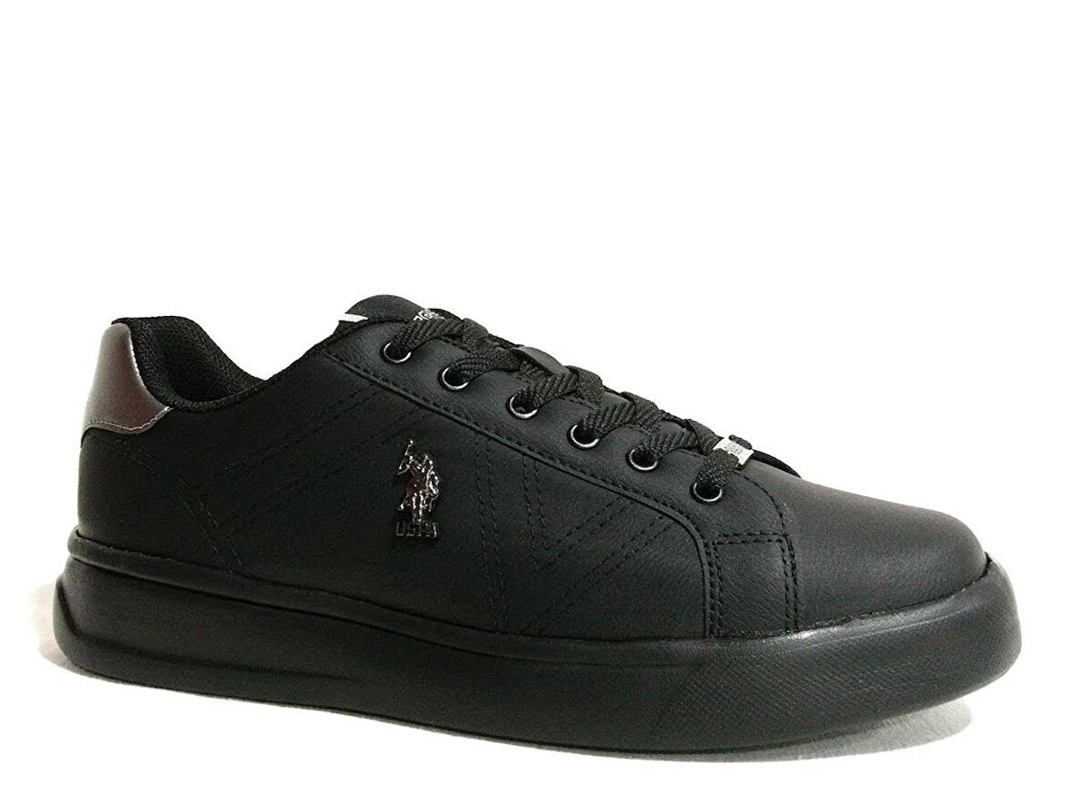 U.S.Polo Assn Siyah Bronz Sneakers Bağcıklı Spor Ayakkabı