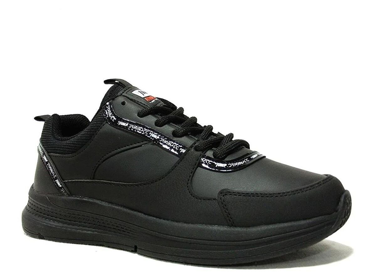 Jump Siyah Gri Bağcıklı Athletics Sneakers Spor Ayakkabı