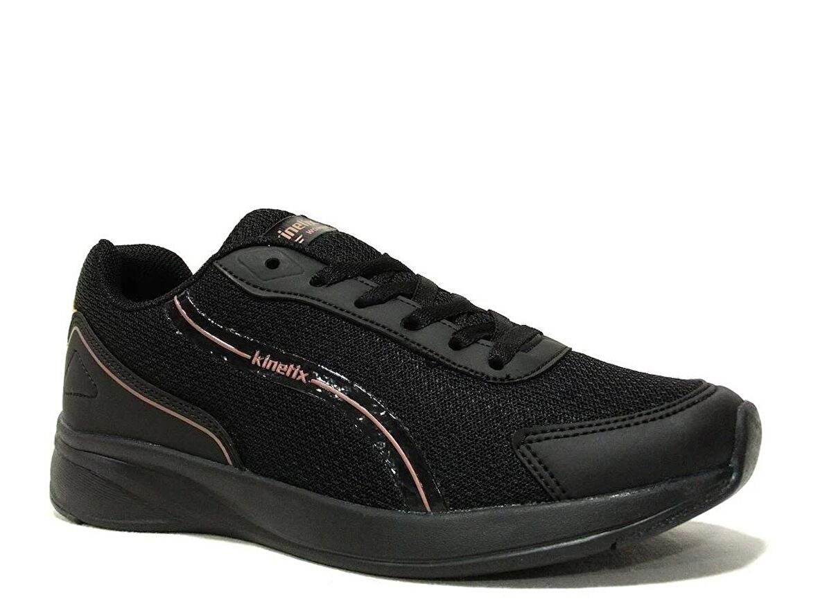 Kinetix Siyah Altın Bağcıklı Sneakers Spor Ayakkabı