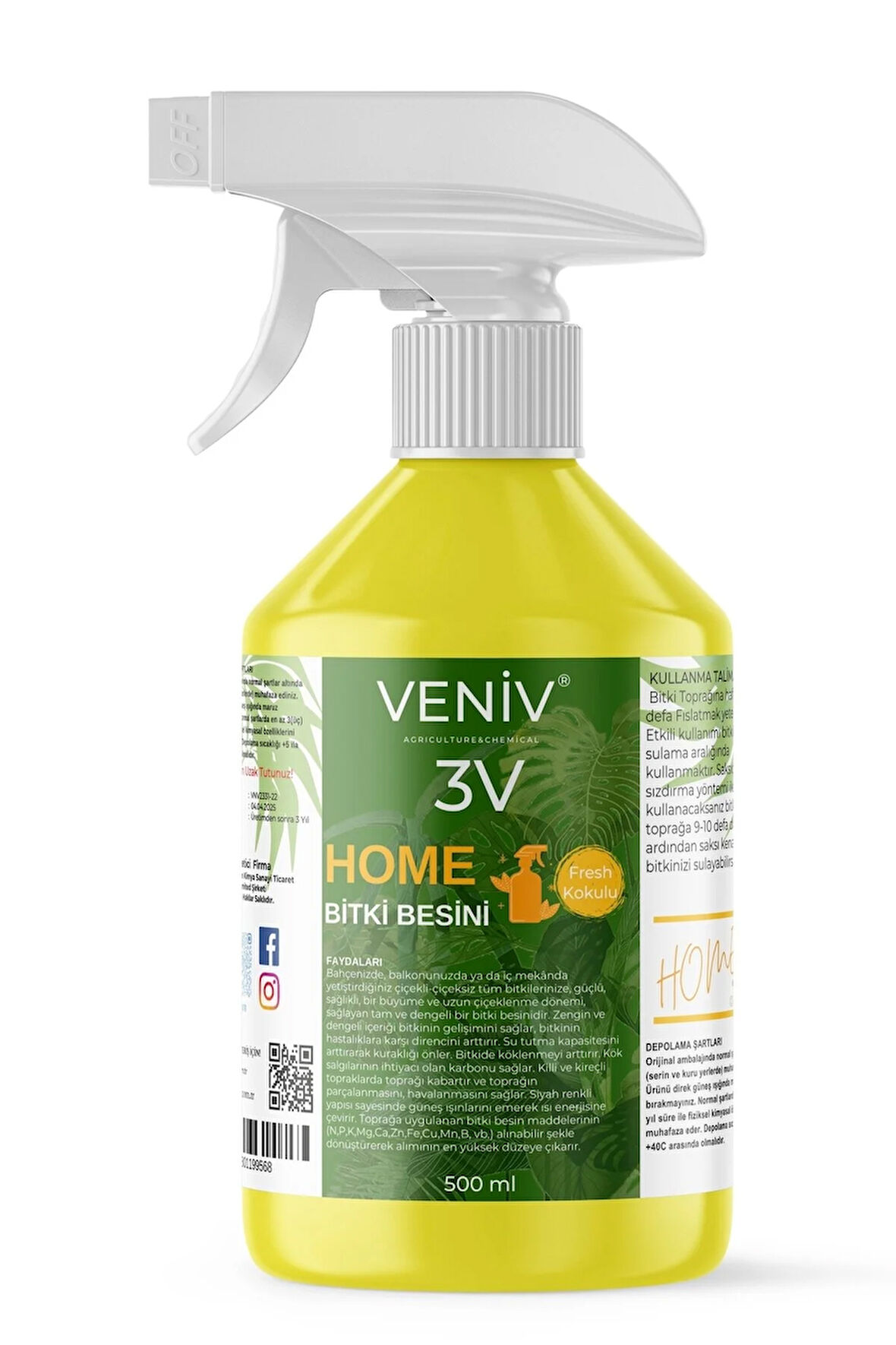 Veniv 3v Home Bitki Besini Çiçek Coşturan 500 ml (FRESH KOKULU)