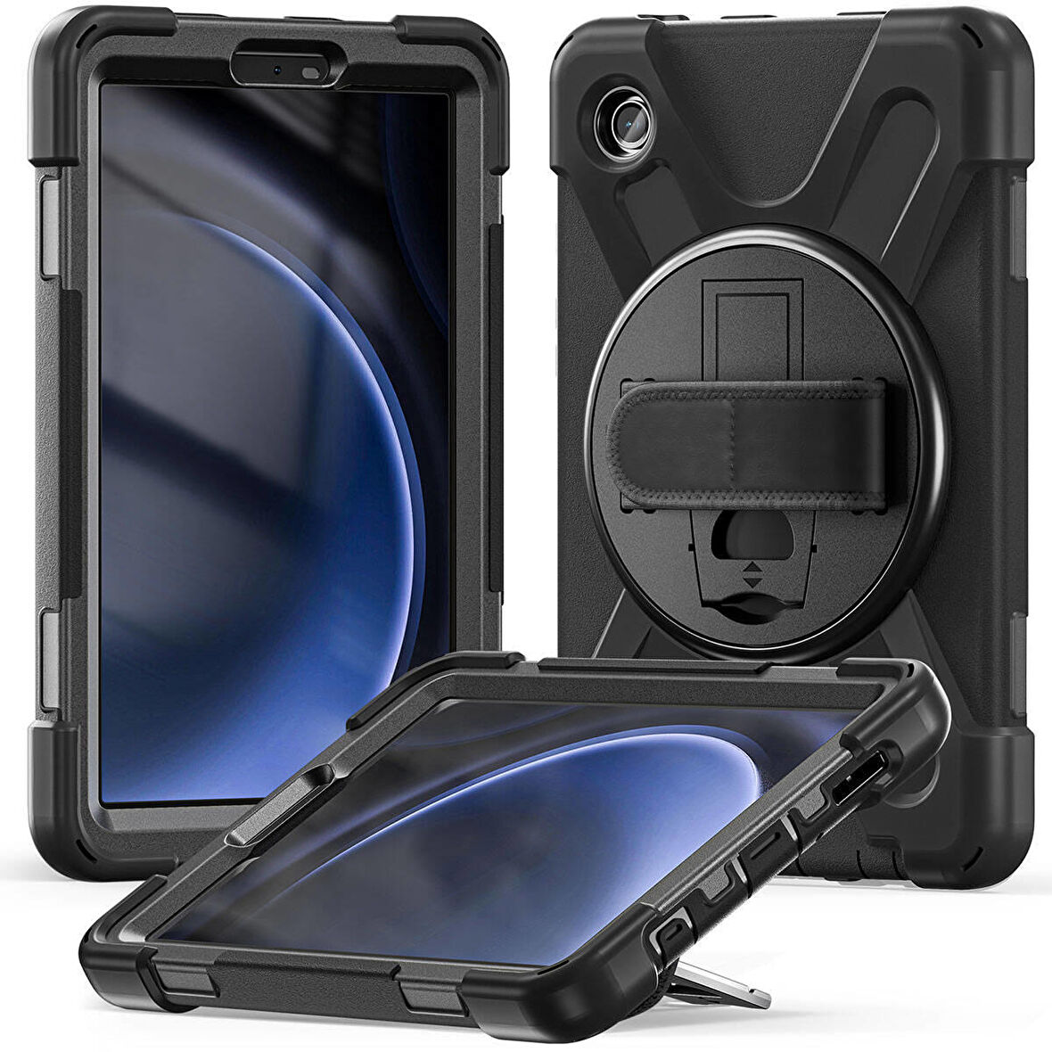 Gpack Samsung Galaxy Tab A9 Plus x210 Kılıf Defender Tablet Tank Koruma Standlı df5