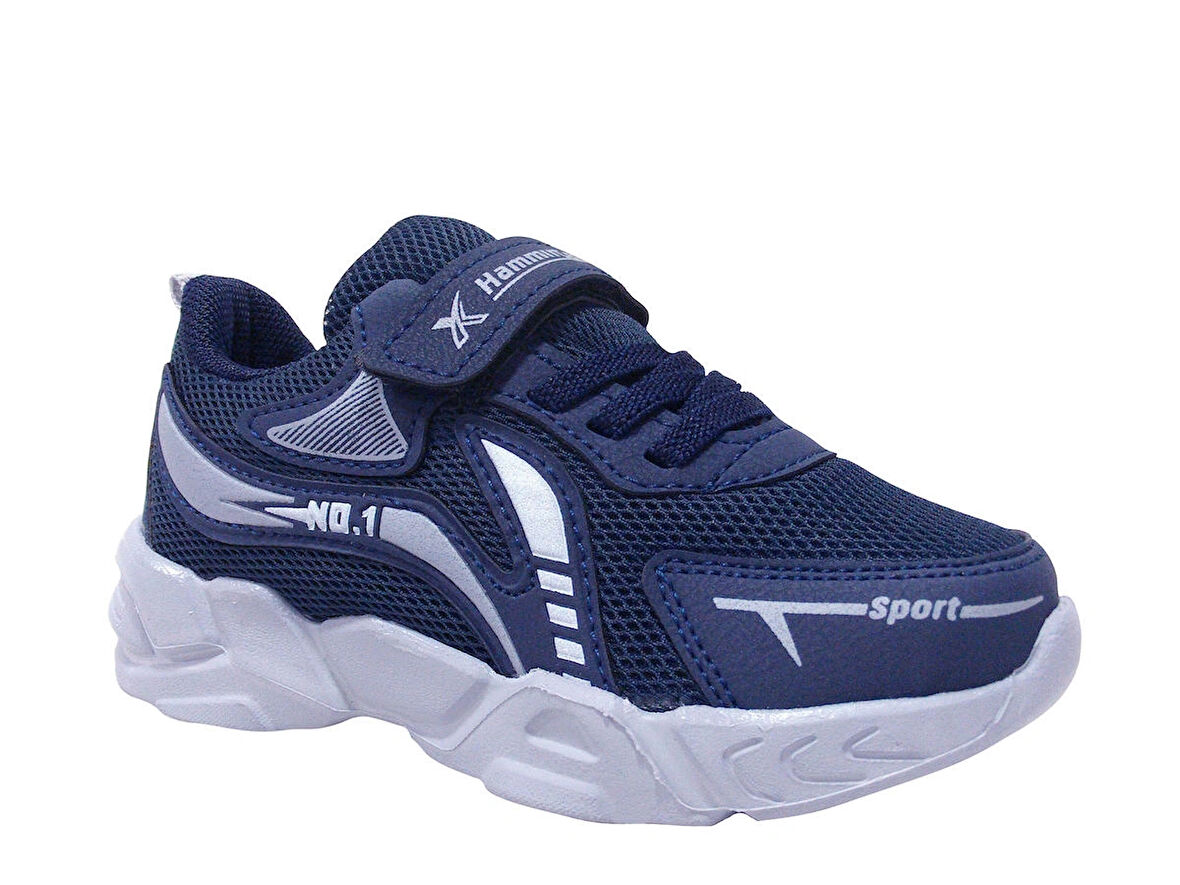 Hammır Cek Lacivert Gri Cırtlı Sneakers Spor Ayakkabı