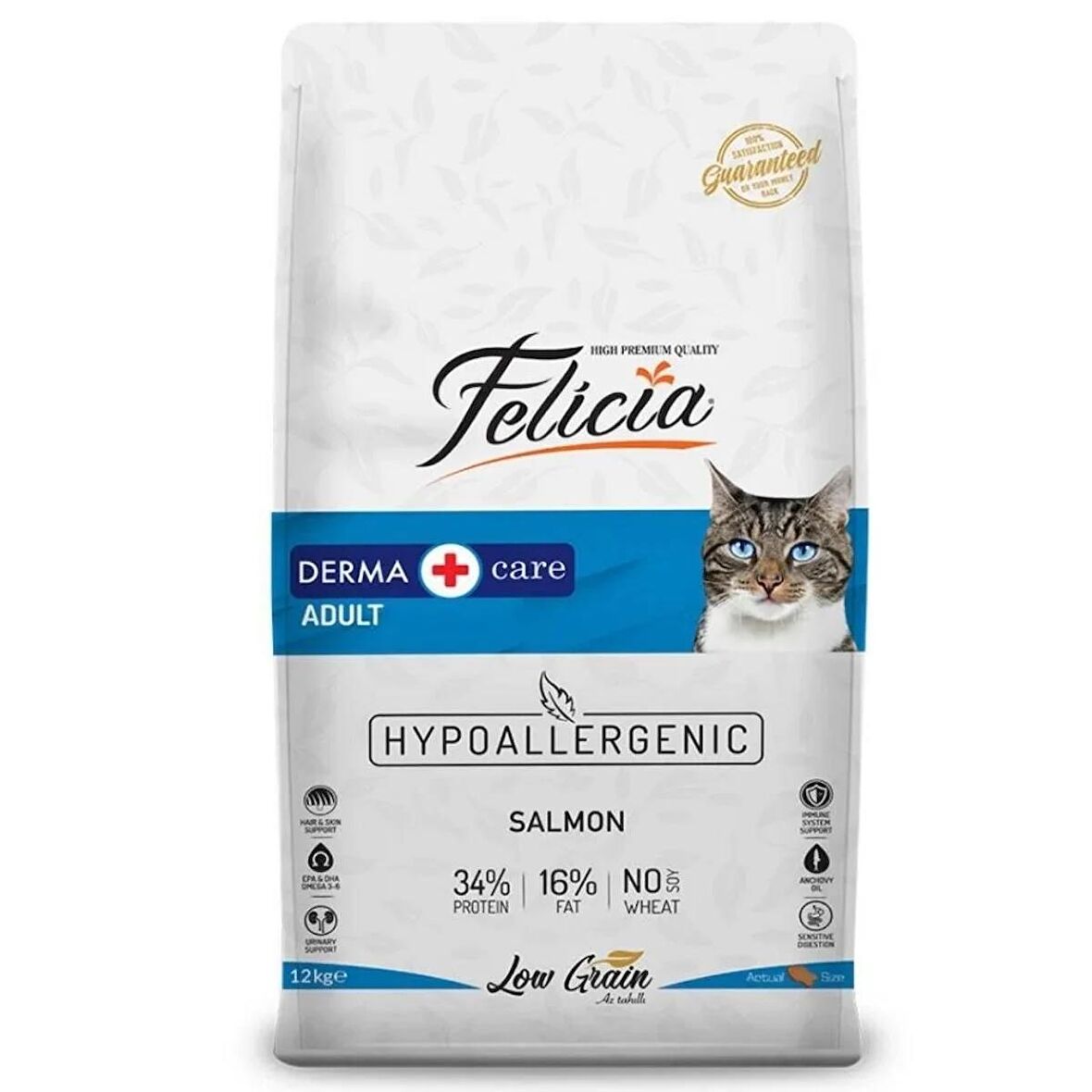 Felicia Düşük Tahıllı Hypoallergenic Kedi 12kg Somonlu Yetişkin Kedi Maması Salmon Hipoalerjenik