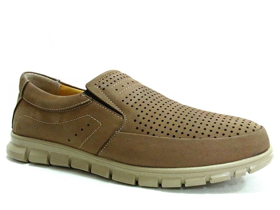Pabuç Bej Krem Bağcıksız Comfort Erkek Ayakkabı