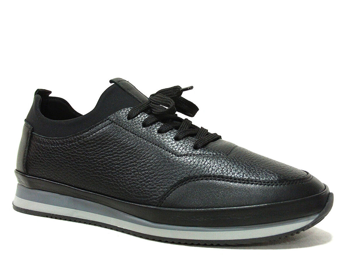 Egelioğlu Siyah Streçli Bağcıksız Anatomik Comfort Casual Sneakers Ayakkabı