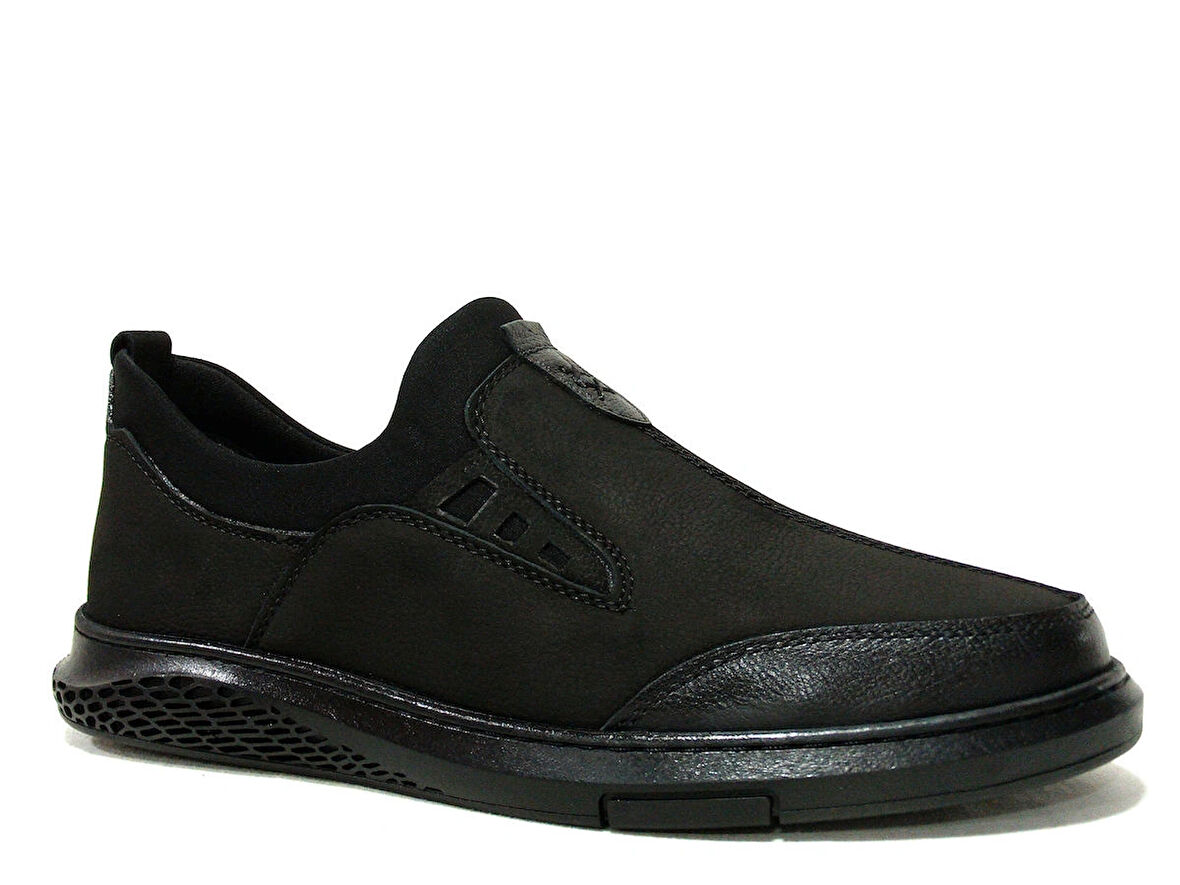 Birkan Siyah Bağcıksız Anatomik Comfort Casual Ayakkabı