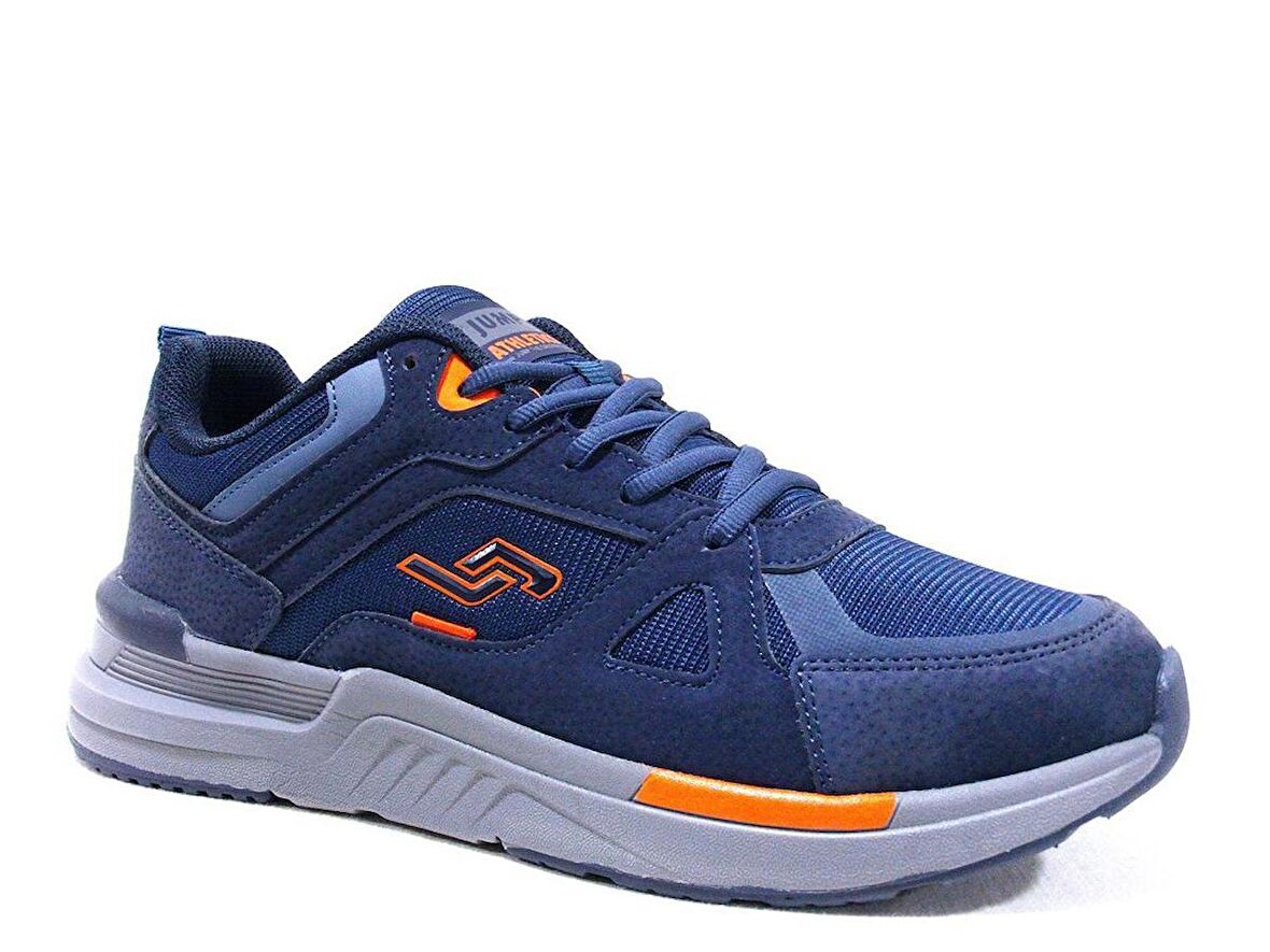 Jump Lacivert Turuncu Sneakers Bağcıklı Spor Ayakkabı
