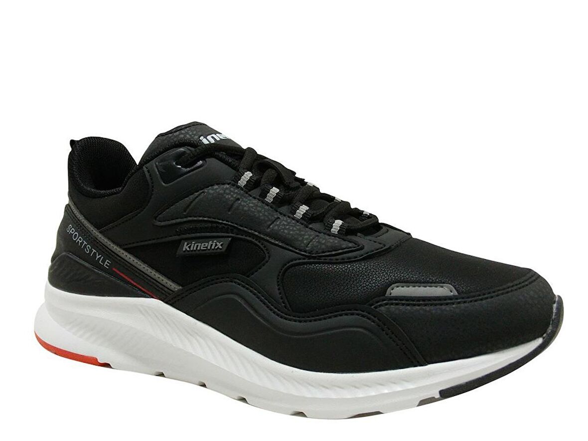 Kinetix Siyah Kırmızı Sneakers Bağcıklı Spor Ayakkabı