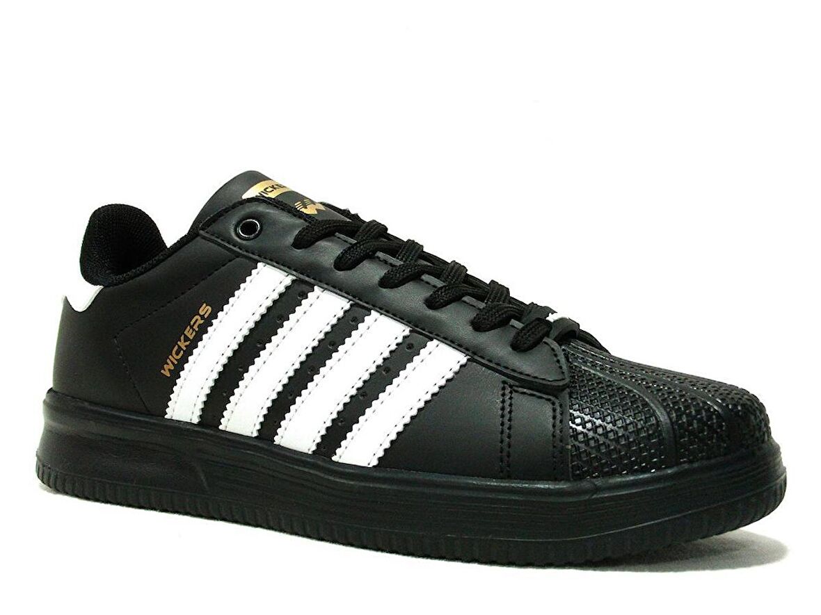 Wickers Siyah Beyaz Sneakers Spor Ayakkabı